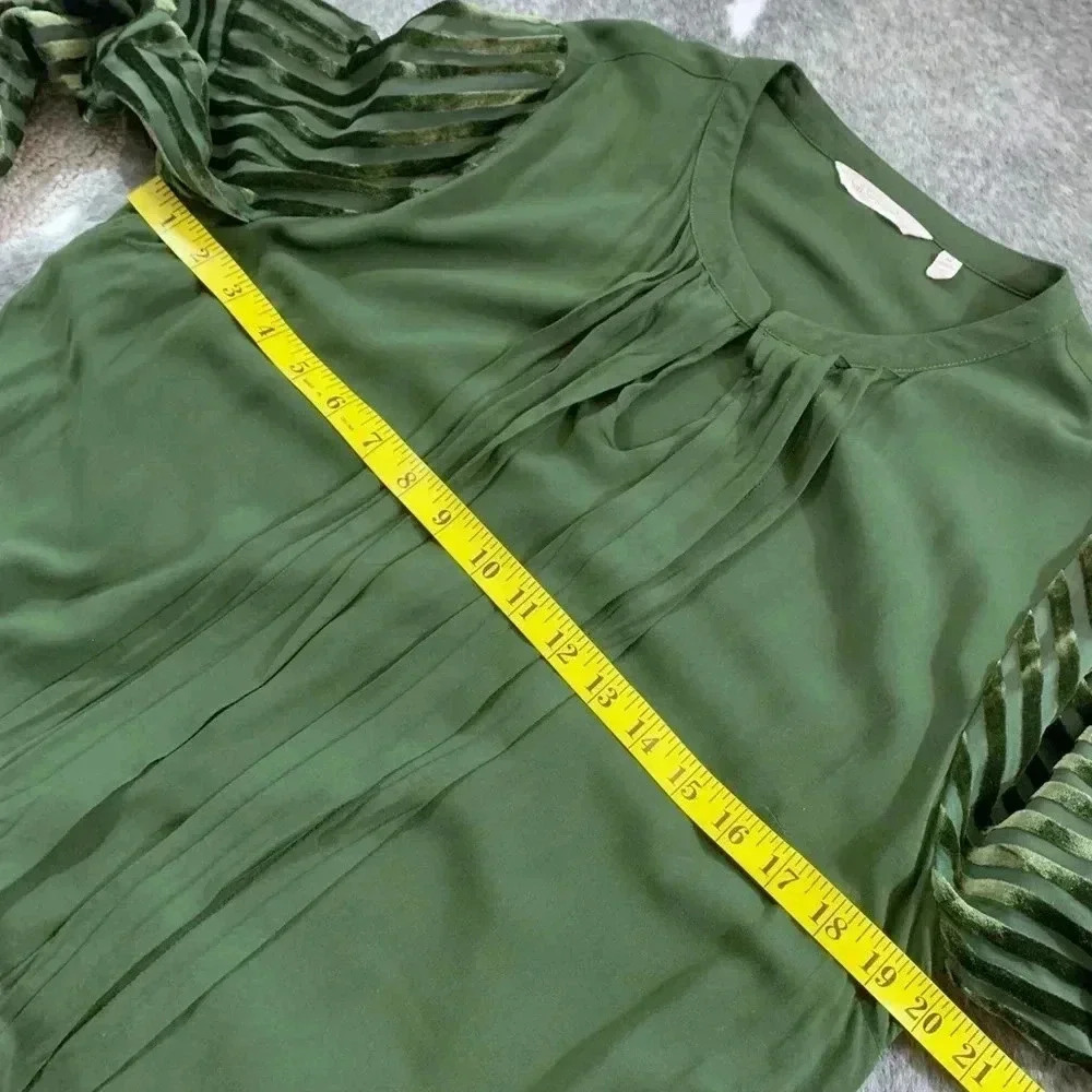 Soft Surroundings Velvet Striped Sleeve Top - Picture 12 of 12